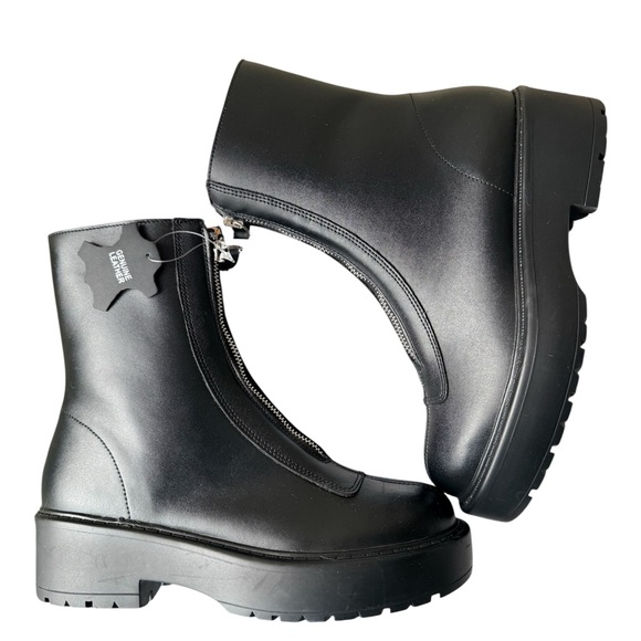 NEW Steve Madden Jones Black Leather Bootsize 7.5